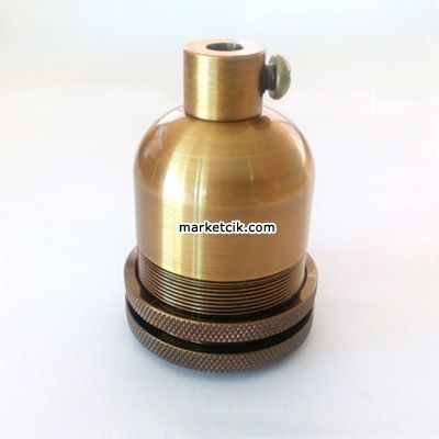 Dekoratif Gold Metal E27 Duy Retro Avize Şişe Ampul Duyu