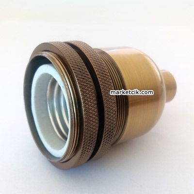 Dekoratif Gold Metal E27 Duy Retro Avize Şişe Ampul Duyu