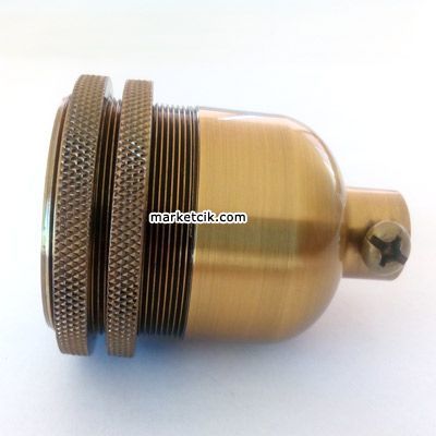 Dekoratif Gold Metal E27 Duy Retro Avize Şişe Ampul Duyu