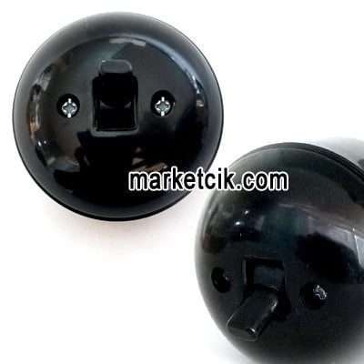 Sıva Üstü Klasik Anahtar Priz, SİYAH RENK Eski Model Tekli Anahtar Priz