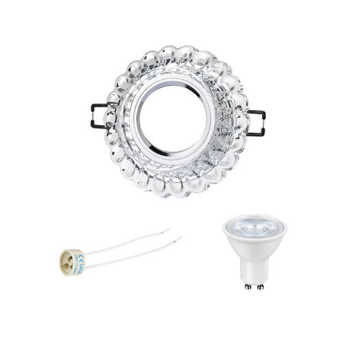 Cata CT-6594 Sümbül Sıva Altı Dekoratif Kristal Cam Led Spot Armatür Beyaz-Günışığı Işık