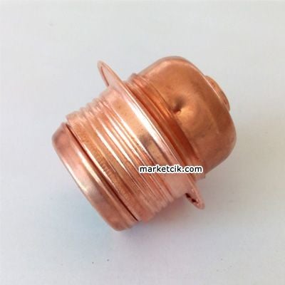Marketcik Bakır Halkalı Metal E27 Duy Dekoratif Standart Avize Ampul Duyu
