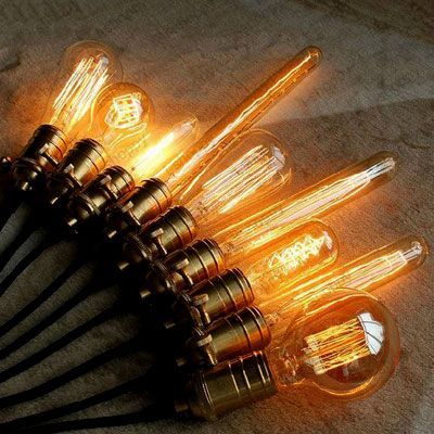 Edison Flemanlı Dekoratif Rustik Ampul 40 Watt E27 Duy, 22cm Tüp Ampul Modeli
