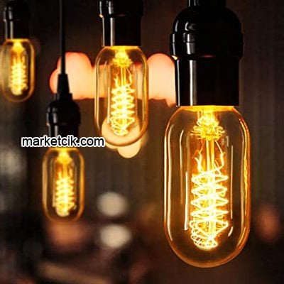 Edison Flemanlı Dekoratif Rustik Ampul 40 Watt E27 Duy, 11cm T45 Gemici Burgulu Tüp Ampul Modeli
