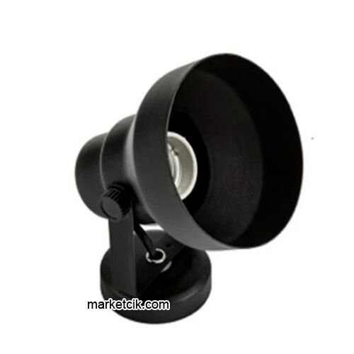 Ayaz Par 30 Tavan Duvar Spot Armatür E27 Duy Siyah Kasa