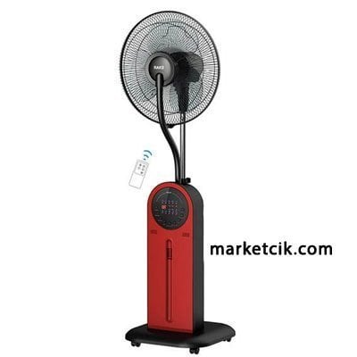 Raks 100 Watt Su Buharlı Kumandalı Duvar Vantilatörü Bordo Renk