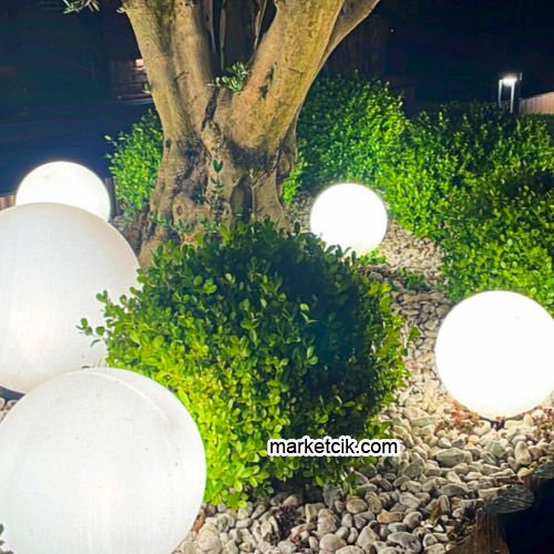 Marketcik Dekoratif 20 Lik Plastik - Akrilik Kazıklı Bahçe Glop Aydınlatma