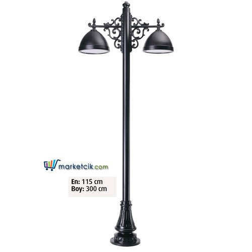 Ayaz 300x115 Alüminyum Sıvamalı Şapkalı Park Bahçe Aydınlatma Direği