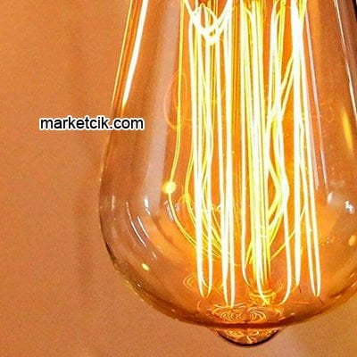 Rustik 40 Watt ST64 Armut Ampul, Dimerli E27 Duylu