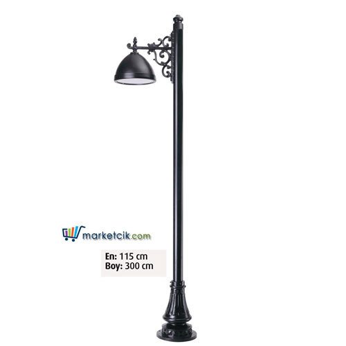 Ayaz 300x115 Alüminyum Sıvamalı Şapkalı Park Bahçe Aydınlatma Direği