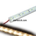 Led Bar Aydınlatma Armatürü 1 metre Şeffaf Cam Sarı Işık