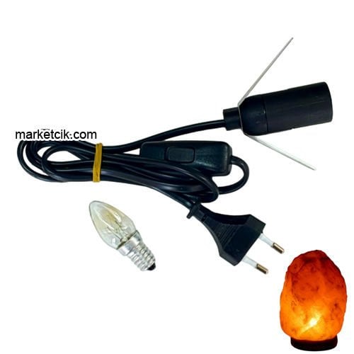 Marketcik Tuz Lambası Aydınlatması İçin Kablolu Duy Takımı, Ampul Dahil 50-100 Adet