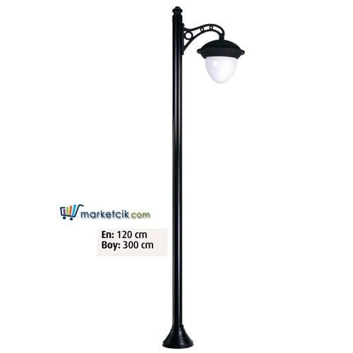 Ayaz 300x120 Alüminyum Sıvamalı Şapkalı Park Bahçe Aydınlatma Direği