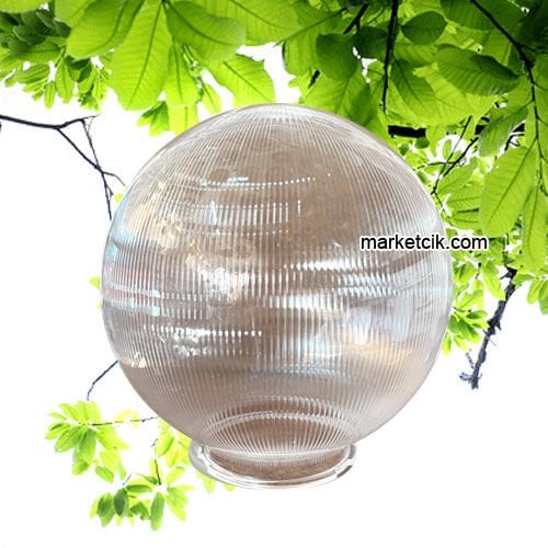 Ayaz Bahçe Armatürleri İçin 20-25-30 cm Prizmatik Camlı Akrilik Glop Camı