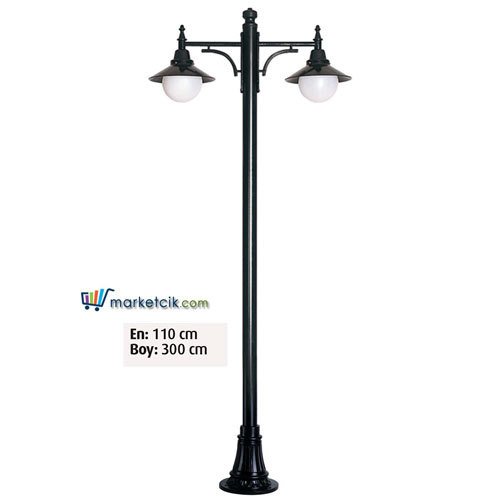 Ayaz 300x110 ABS Şapkalı Park Bahçe Aydınlatma Direği