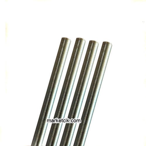 E14 ve E27 Duylar İçin G1/8 Tam Dişli Nipel Tij 1 metre 4 Adetx25 cm