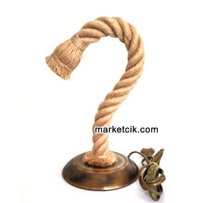 Dekoratif Hareketli Halat Masa Lambası 2 metre Anahtarlı Kablolu