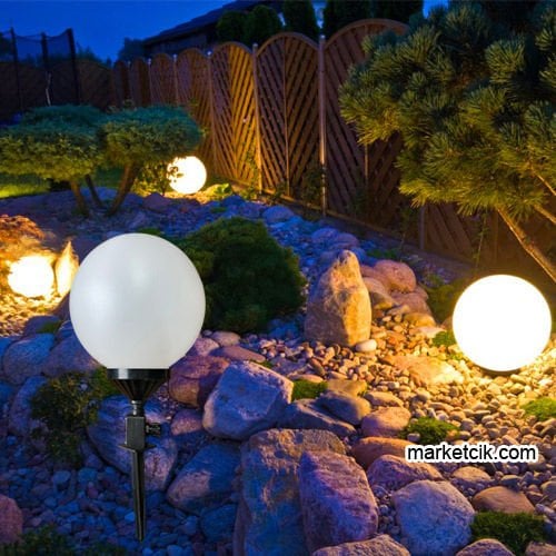 Marketcik Dekoratif 35 Lik Plastik - Akrilik Kazıklı Bahçe Glop Aydınlatma