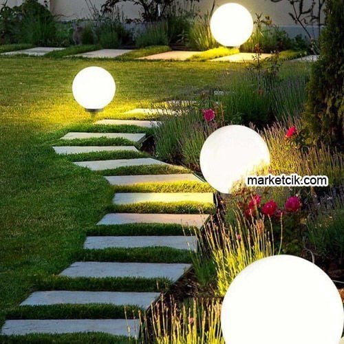 Marketcik Dekoratif 35 Lik Plastik - Akrilik Kazıklı Bahçe Glop Aydınlatma