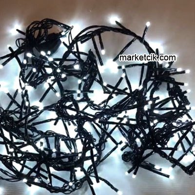 3 Metre 200 Ledli Hareketli İç Mekan Led Saçak Işık, Beyaz Yılbaşı Işığı