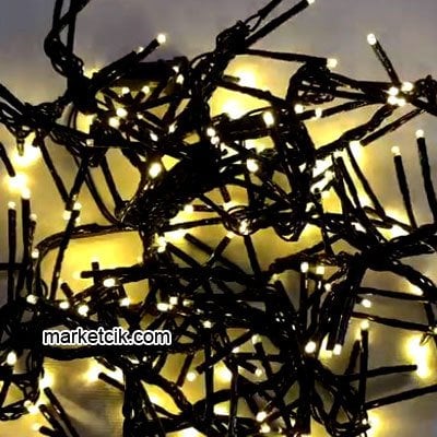 3 Metre 200 Ledli Hareketli İç Mekan Led Saçak Işık, Sarı Yılbaşı Işığı