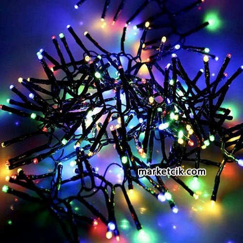 3 Metre 200 Ledli Hareketli İç Mekan Kirpi Led Saçak Işık, RGB Renkli Yılbaşı Işığı