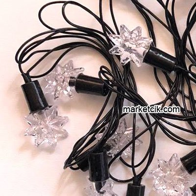 5 Metre RGB 28 Yıldız Led Işık, Dekoratif Yılbaşı Aydınlatma Işıkları