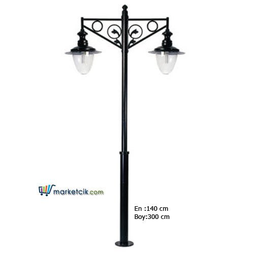 Ayaz 300x140 Alüminyum Şapkalı Park Bahçe Aydınlatma Direği