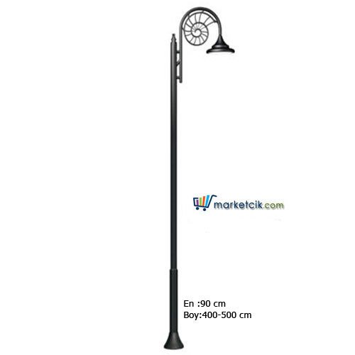 Ayaz 4 metre 400x90 Alüminyum Salyangoz Park Bahçe Aydınlatma Direği