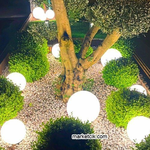 Marketcik Dekoratif 50 Lik Akrilik Kazıklı Bahçe Glop Aydınlatma