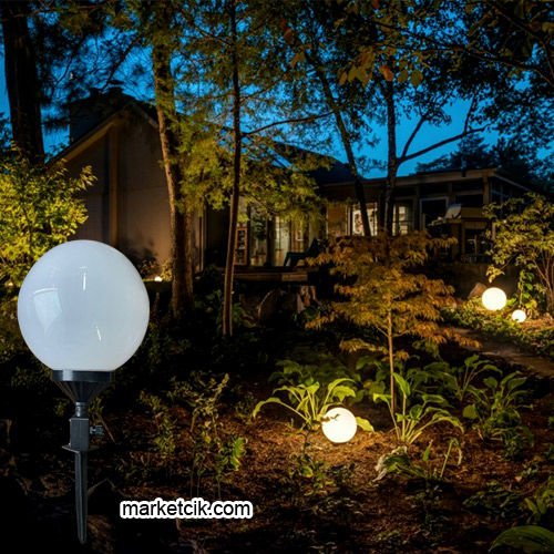 Marketcik Dekoratif 50 Lik Akrilik Kazıklı Bahçe Glop Aydınlatma