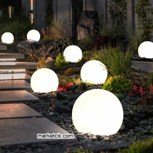 Marketcik Dekoratif 50 Lik Akrilik Kazıklı Bahçe Glop Aydınlatma