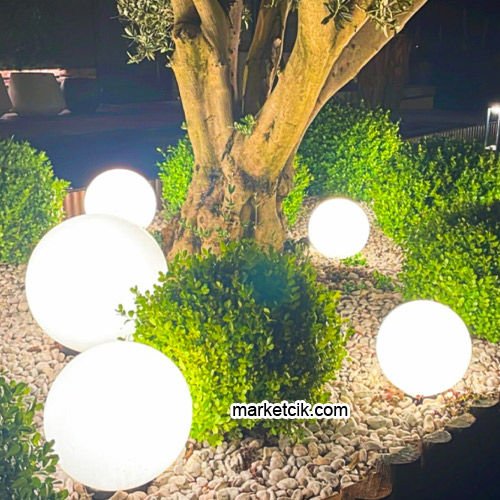 Marketcik Dekoratif 50 Lik Akrilik Kazıklı Bahçe Glop Aydınlatma