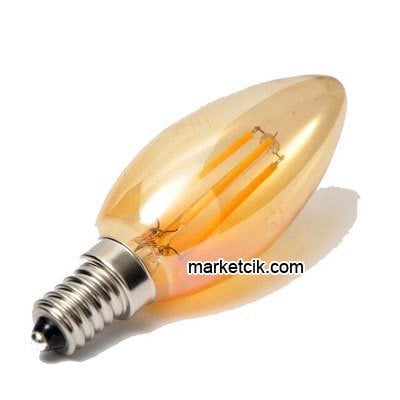 Dekoratif 4 Watt Led Rustik Mum Ampul Düz Model E14 Duy