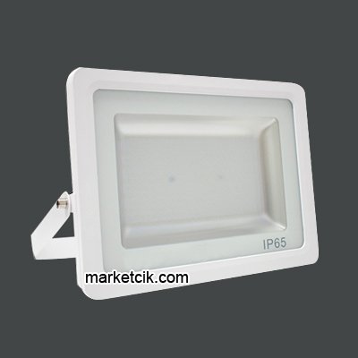 Marketcik 50 Watt Led Projektör Beyaz Kasa Beyaz Işık