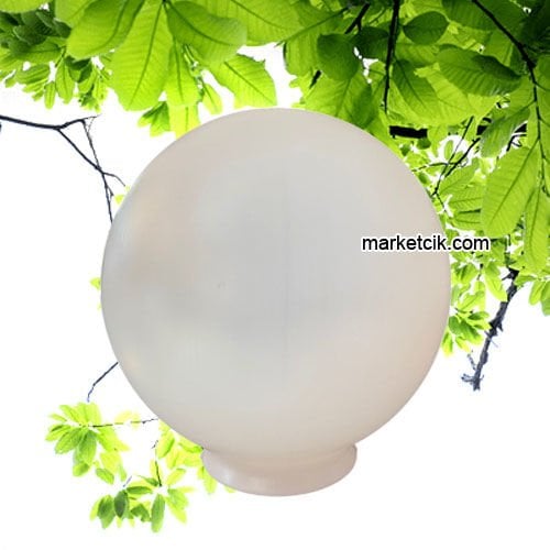 Ayaz Bahçe Armatürleri İçin 20-25-30 cm Opal-Beyaz Plastik Glop Camı