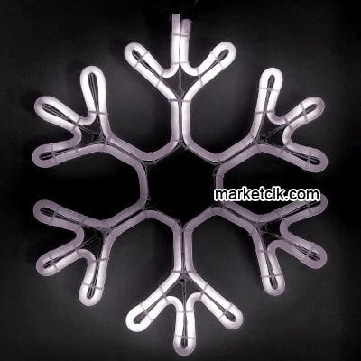 65 cm ve 95 cm Kartanesi Neon Led Işık Yılbaşı Süsleme Işığı Beyaz Işık