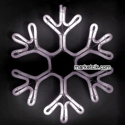 65 cm ve 95 cm Kartanesi Neon Led Işık Yılbaşı Süsleme Işığı Beyaz Işık 65 cm