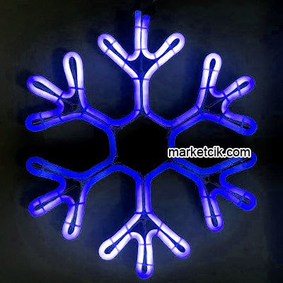 35 cm ve 50 cm Kartanesi Neon Led Işık Yılbaşı Süsleme Işığı Mavi Işık