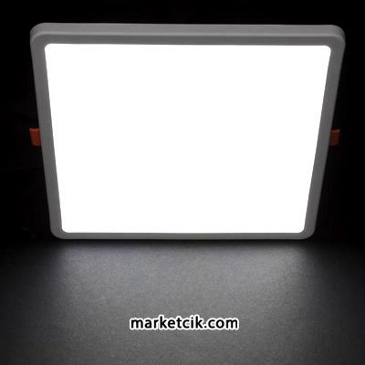 Cata CT-5656 9 Watt Sıva Altı Kare Slim Led Panel Armatür Günışığı-Beyaz Işık Ayarlanabilir Montajlı