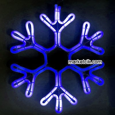 65 cm ve 95 cm Kartanesi Neon Led Işık Yılbaşı Süsleme Işığı Mavi Işık