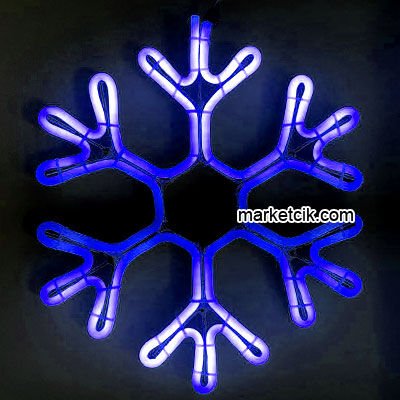 65 cm ve 95 cm Kartanesi Neon Led Işık Yılbaşı Süsleme Işığı Mavi Işık 65 cm