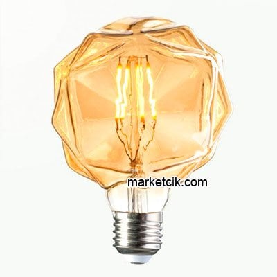 Horoz Rustik Crystal G95 6 Watt Led Rustik Glop Ampul