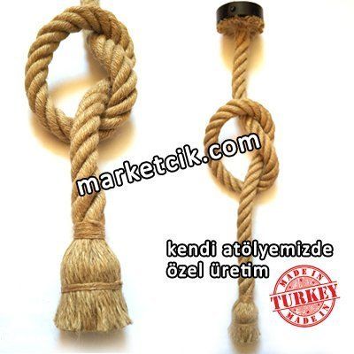 Marketcik Duylu ve Rozanslı 3cm Dekoratif Halat Sarkıt Avize 4 mt