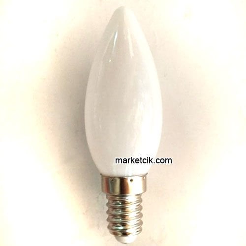 Marketcik 1 Watt Beyaz Mum Avize Led Ampul E14 Duy
