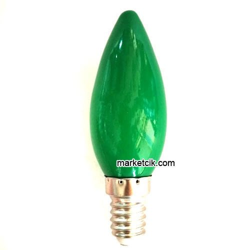 Marketcik 1 Watt Yeşil Mum Avize Led Ampul E14 Duy