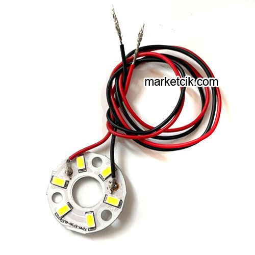 Marketcik 3 Watt Power Led Plaka Beyaz Işık 12Volt Kablolu plaka+Trafo