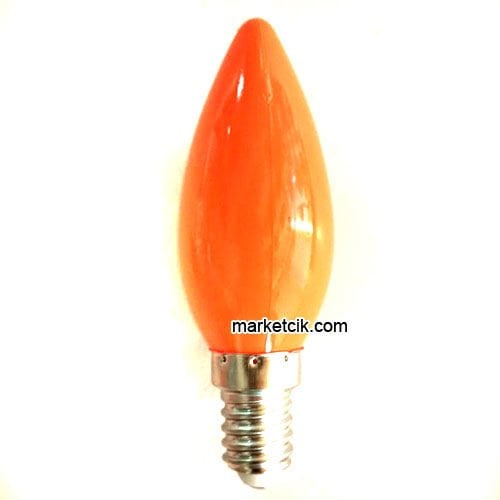 Marketcik 1 Watt Turuncu Mum Avize Led Ampul E14 Duy