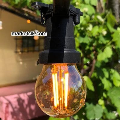 Dekoratif Led Rustik Top Ampul Dimerli 4 Watt E27 Duy, Top Ampul Modeli