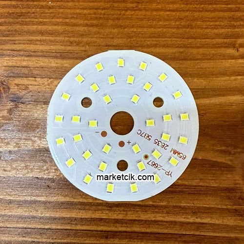 Marketcik 7 Watt Led Entegre Plaka Beyaz Işık 12Volt